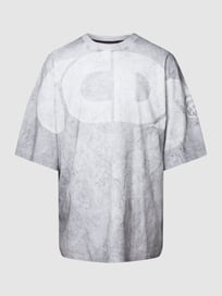 Oversized T-Shirt mit Label-Print von GCDS Grau / Schwarz - 6