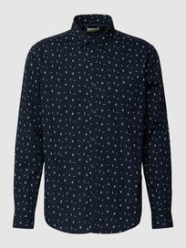 Slim fit vrijetijdsoverhemd met all-over motief, model 'SUS MINI' van Esprit Blauw / turquoise - 47
