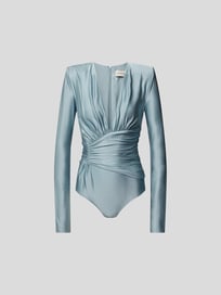 Body mit V-Ausschnitt von Alexandre Vauthier Grau / Schwarz - 4
