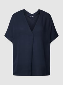 Blouseshirt van puur katoen met V-hals van Seidensticker Blauw / turquoise - 13