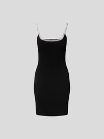 Minikleid in Ripp-Optik von Paco Rabanne Grau / Schwarz - 3