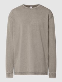 Longsleeve mit Rundhalsausschnitt Modell 'Heavy Boxy' von URBAN CLASSICS Grau / Schwarz - 13