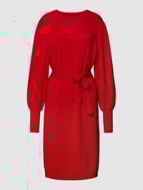 Strickkleid mit Taillenband Modell 'yess' von Kaffe Rot - 32