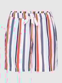 Pyjama-Shorts mit Streifenmuster von Schiesser Rot - 1