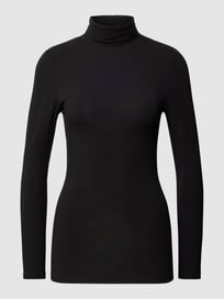 Longsleeve mit Rollkragen Modell 'PAMILA' von B.Young Grau / Schwarz - 42
