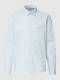 Slim fit vrijetijdsoverhemd met all-over motief, model 'SUS MINI' van Esprit Blauw / turquoise - 43