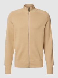 Gebreid jack met opstaande kraag, model 'MILANO' van CK Calvin Klein Wit - 36
