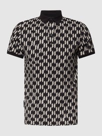 Poloshirt mit Allover-Muster von Karl Lagerfeld Grau / Schwarz - 22