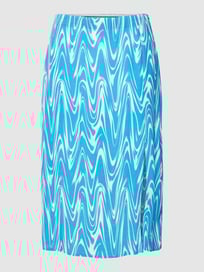 Midirok van pure viscose, model 'PSYCHEDELIC' van Tommy Jeans Blauw / turquoise - 3