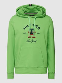 Hoodie met labelstitching van Tommy Hilfiger Groen - 21