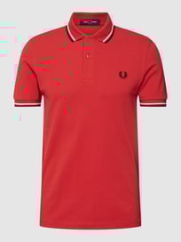 Poloshirt met geborduurd logo, model 'FRED' van Fred Perry Rood - 10