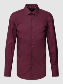 Slim fit zakelijk overhemd met kentkraag, model 'HANK' van BOSS Rood - 17