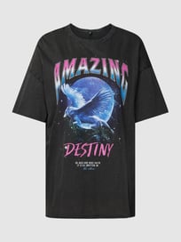 Oversized T-shirt met motiefprint, model 'LUCY' van Only Grijs / zwart - 33