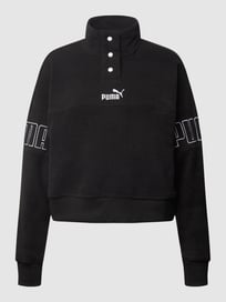 Sweatshirt met opstaande kraag, model 'Winterized' van Puma Grijs / zwart - 5