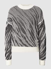 Gebreide pullover met structuurmotief van comma Casual Identity Wit - 20