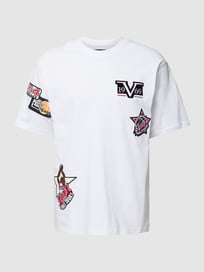 T-Shirt mit Patches Modell 'Folani' von 19V69 Italia Weiß - 34