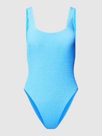 Badpak met structuurmotief, model 'Audny Ella' van Becksöndergaard Blauw / turquoise - 11