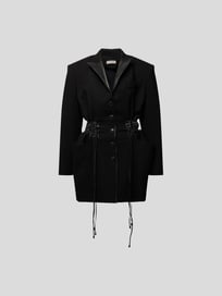 Wolljacke mit Lederbesatz von The Mannei Grau / Schwarz - 1