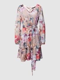 Cocktailjurk met all-over bloemenprint van Swing Roze - 20