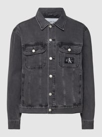 Jeansjack met labelpatch van Calvin Klein Jeans Grijs / zwart - 42
