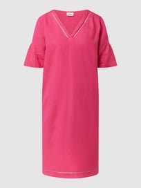 Jurk van mix van linnen en viscose  van s.Oliver BLACK LABEL Roze - 47