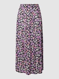 Maxirock mit floralem Allover-Muster Modell 'Tara' von Kaffe Grau / Schwarz - 20