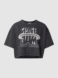 Kort T-shirt met motiefprint van REVIEW Grijs / zwart - 36