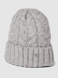 Beanie mit Zopfmuster von Esprit Grau / Schwarz - 31