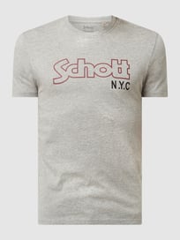 T-Shirt aus Baumwolle von Schott NYC Grau / Schwarz - 5