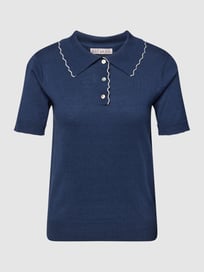 Poloshirt mit Kontraststreifen von Rosa & Me Blau / Türkis - 5