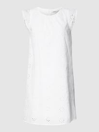 Mini-jurk met gebloemde broderie anglaise van Tom Tailor Denim Wit - 47