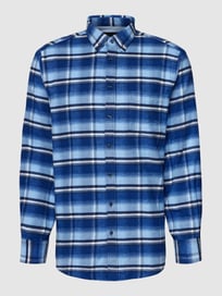 Freizeithemd mit Karo-Muster von Christian Berg Men Blau / Türkis - 46