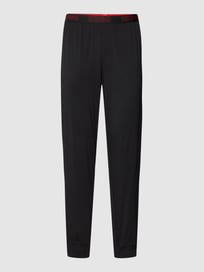 Sweatpants met labelstitching, model 'Unite' van HUGO Grijs / zwart - 43