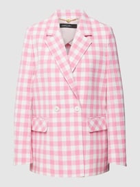 Blazer met ruitjesmotief van Marc Cain Roze - 8