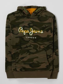 Hoodie met camouflagemotief, model 'Oran' van Pepe Jeans Groen - 45