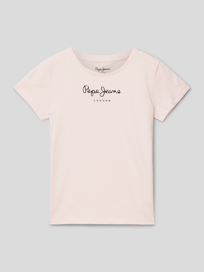 T-Shirt mit Label-Print Modell 'WENDA' von Pepe Jeans Rosa - 8