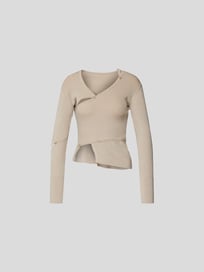 Cropped Longsleeve mit Cut Outs von Jacquemus Weiß - 3