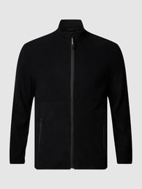 PLUS SIZE Fleecejacke mit Stehkragen von Jack & Jones Plus Grau / Schwarz - 3