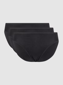 Slip mit elastischem Bund im 3er-Pack von Schiesser Grau / Schwarz - 12
