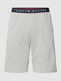 Sweatshorts met elastische band met logo, model 'JERSEY SHORT' van Tommy Hilfiger Grijs / zwart - 8