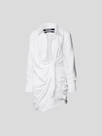 Knielanges Kleid in Wickel-Optik von Jacquemus Weiß - 31