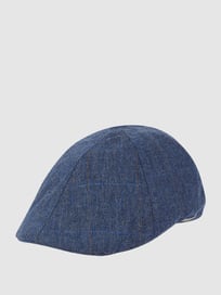 Platte pet met visgraatmotief, model 'Piet' van Chillouts Blauw / turquoise - 24