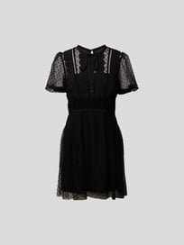 Minikleid mit Zierperlen von Self-Portrait Grau / Schwarz - 11