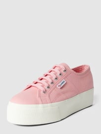 Sneakers met vetersluiting, model 'LINEA' van Superga Roze - 4