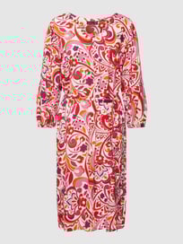 Knielange jurk met strikceintuur van SMASHED LEMON Roze - 41