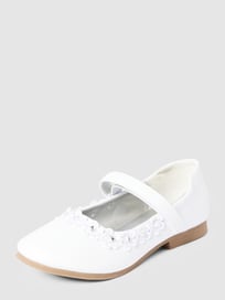 Ballerinas mit Zier-Applikation von Happy Girls Weiß - 5