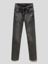 Slim fit jeans met labelpatch, model 'SLIM NOS' van Blue Effect Grijs / zwart - 45