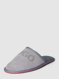 Slipper mit Label-Print von HUGO Grau / Schwarz - 46