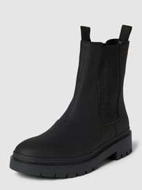Chelsea Boots aus Leder mit Label-Detail Modell 'COMBAT HIGH' von Calvin Klein Jeans Grau / Schwarz - 2