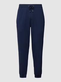 Sweatbroek met labeldetails van Christian Berg Men Blauw / turquoise - 37